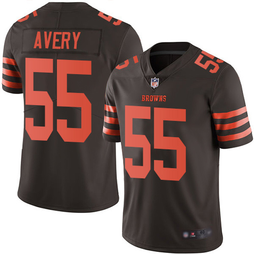 Cleveland Browns Genard Avery Men Brown Limited Jersey #55 NFL Football Rush Vapor Untouchable
